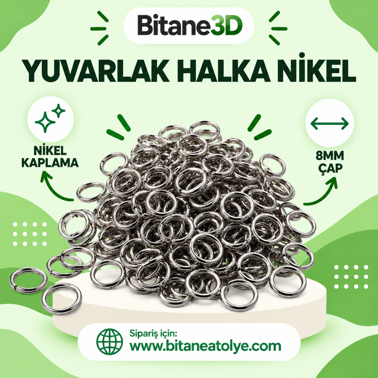 8mm Yuvarlak Halka NİKEL