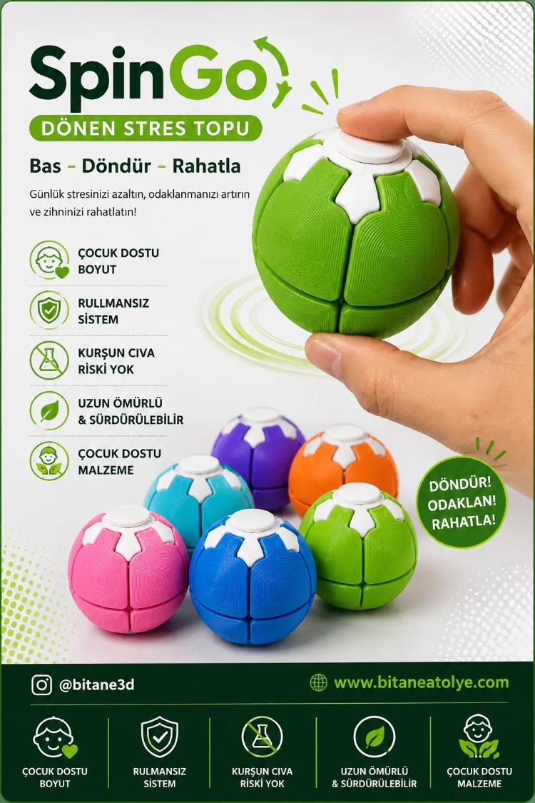 SpinGo Dönen Stres Topu (Sadece Toptan - Güncel Termin 15 Gün)