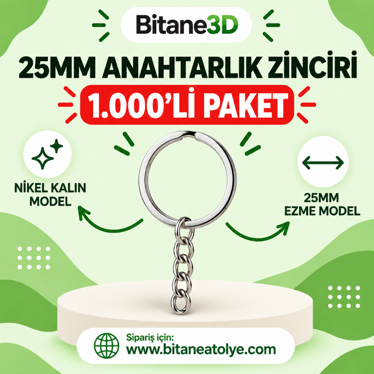 25MM Anahtarlık Zinciri NİKEL