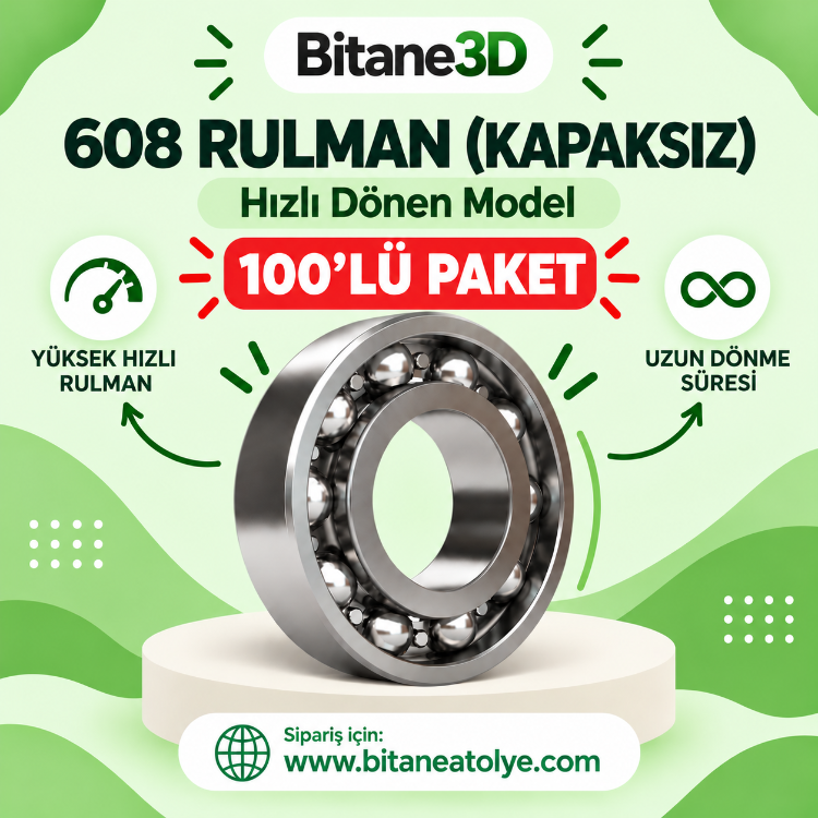 608 Rulman 8x22x7 mm – Spinball ve Fidget Oyuncaklar İçin Yüksek Kaliteli Gressiz Rulman
