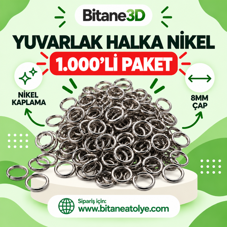 8mm Yuvarlak Halka NİKEL
