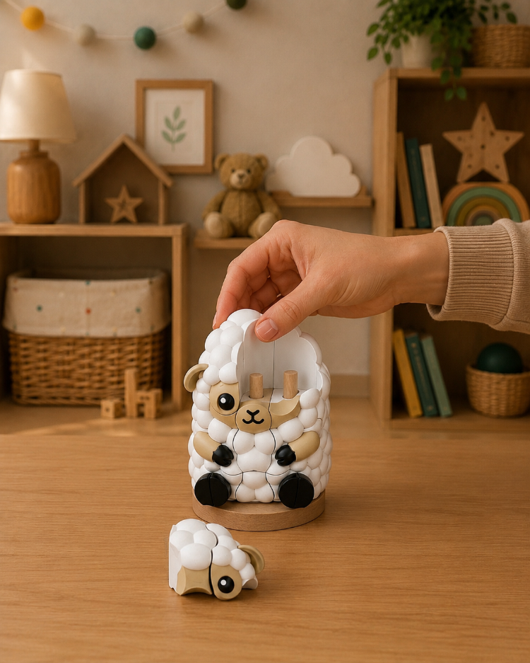 Bitakids Montessori Puzzle (Panda / Kuzu / Ejderha)