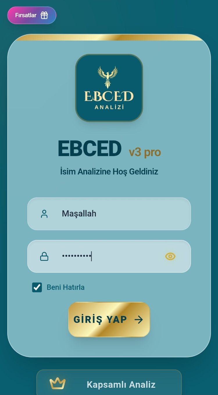 6 Aylık Web Aboneliği EBCED İle İsim Analizi