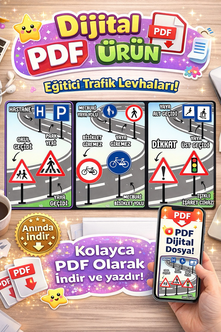 TRAFİK LEVHALARI AFİŞ - DİJİTAL ÜRÜN