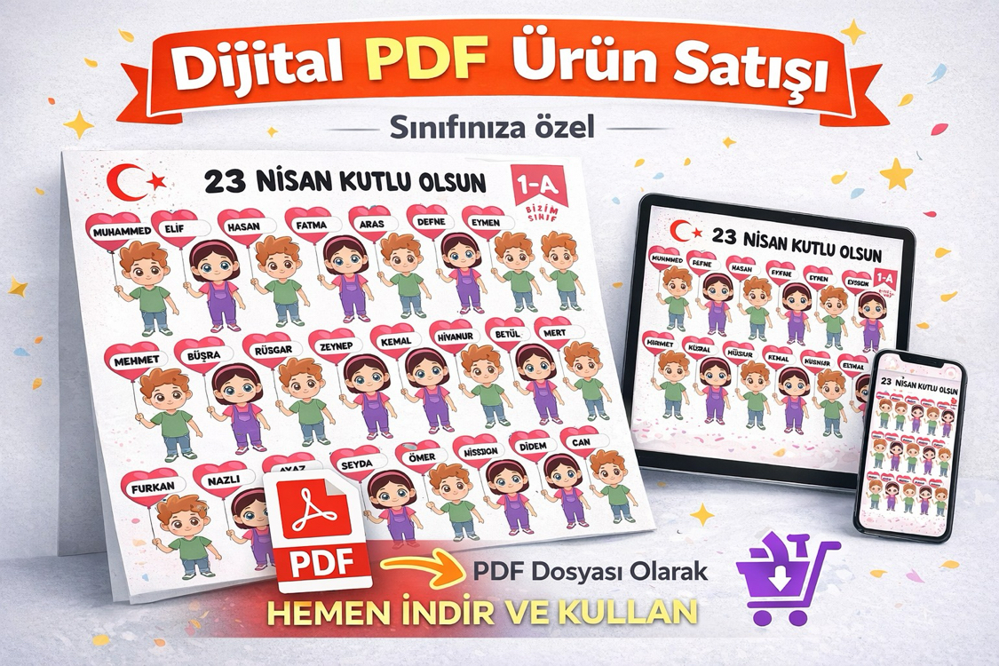 23 NİSAN KALPLİ - DİJİTAL ÜRÜN