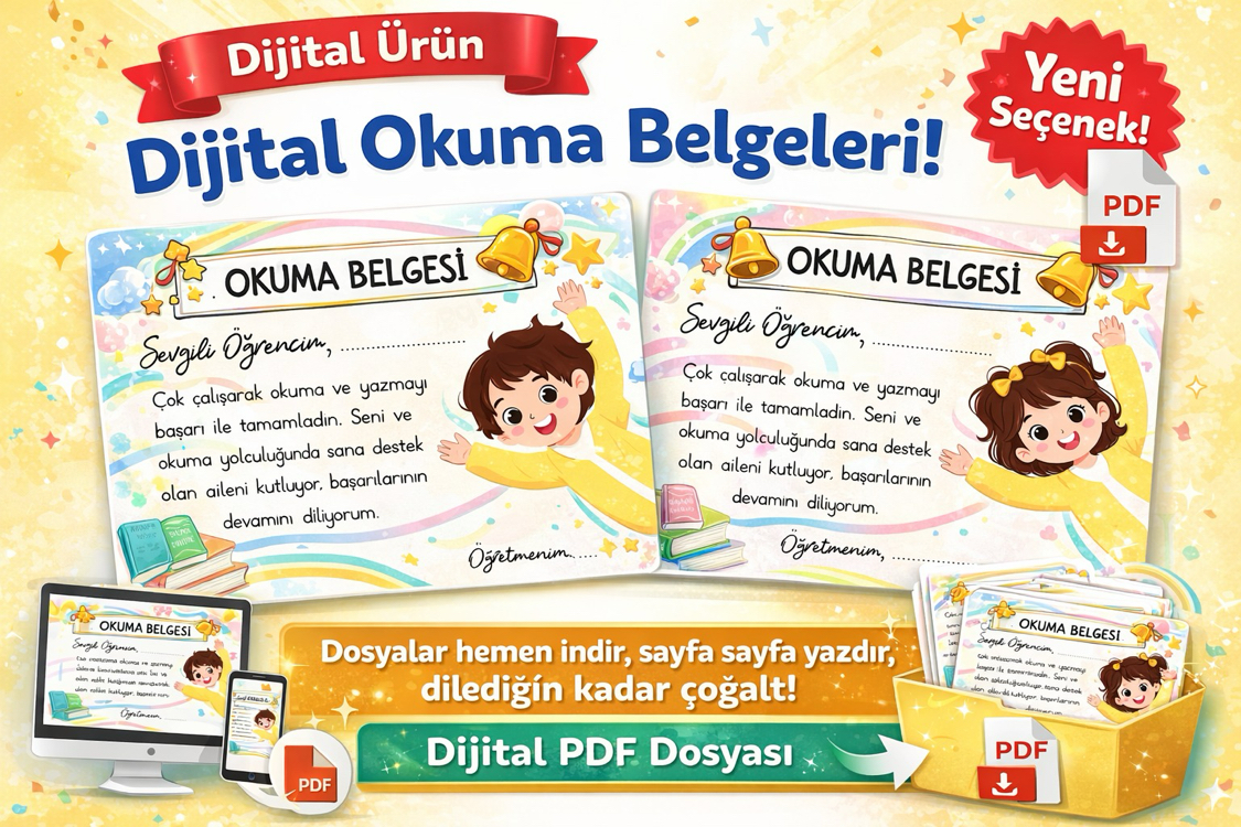 OKUMA BELGESİ - DİJİTAL ÜRÜN