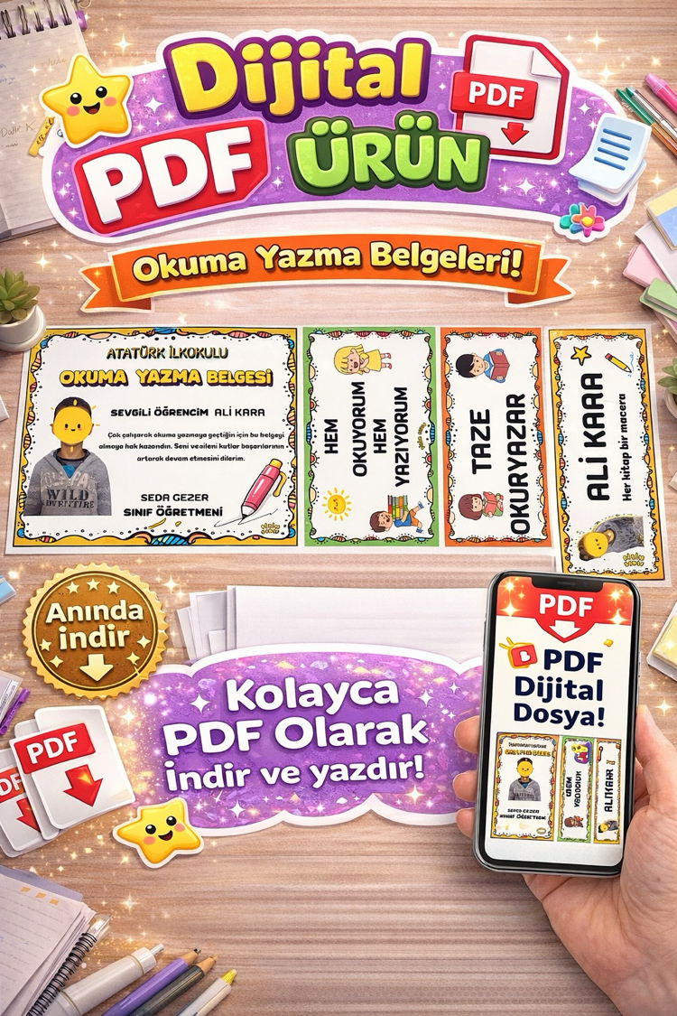 OKUMA BELGESİ - DİJİTAL ÜRÜN