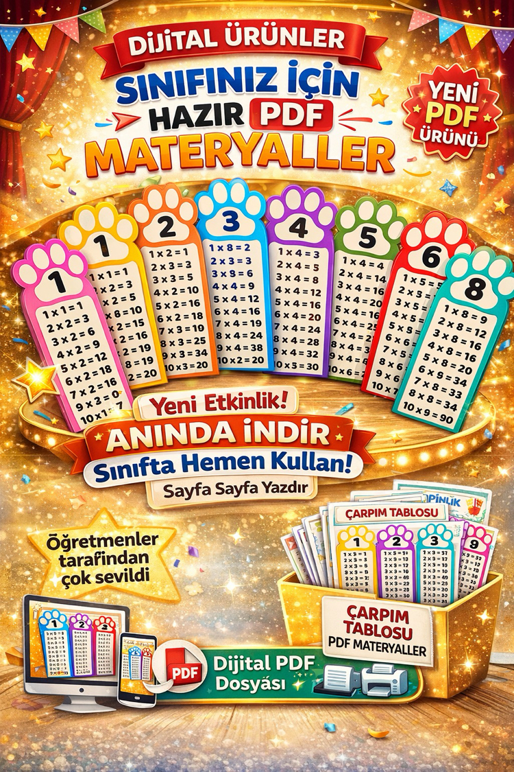 ÇARPIM TABLOSU- DİJİTAL ÜRÜN