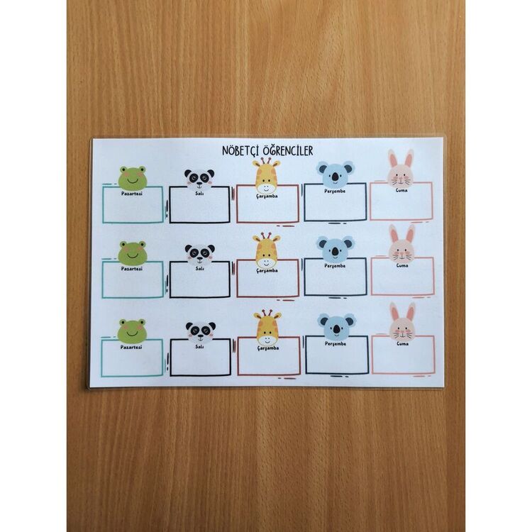 NÖBETÇİ ÖĞRENCİ TABLOSU