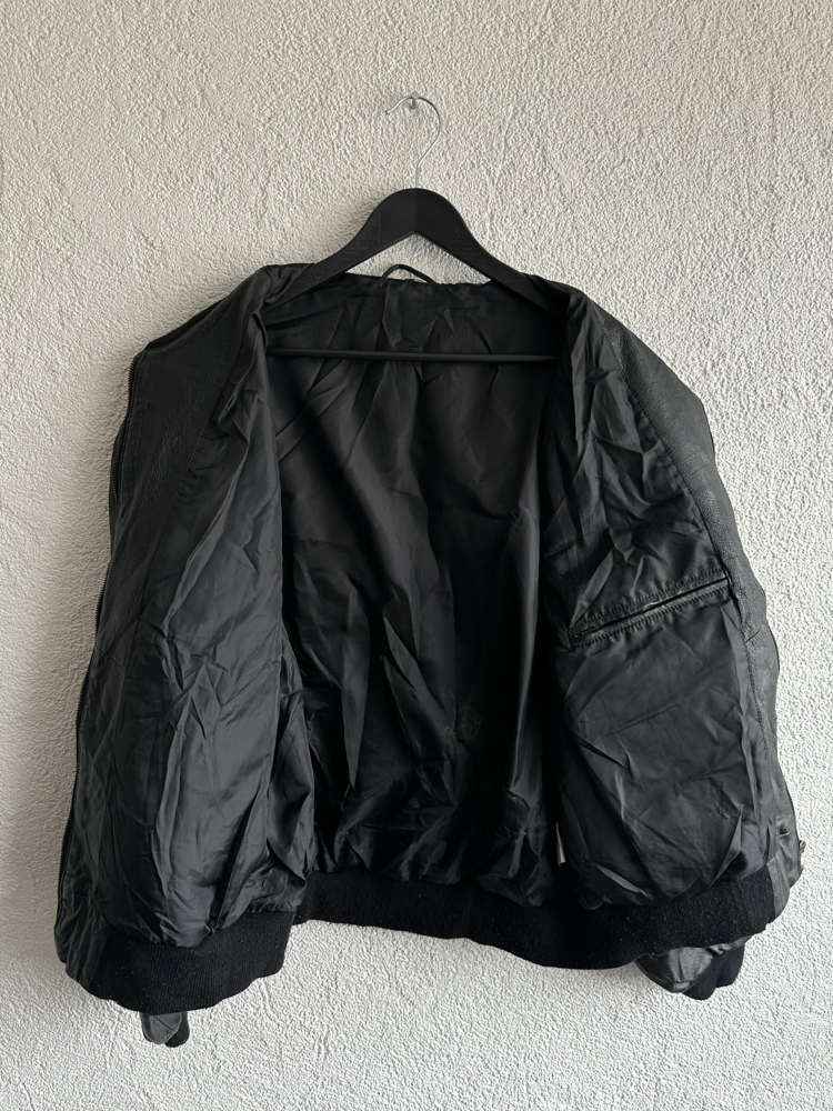 Vintage Bomber Deri Ceket
