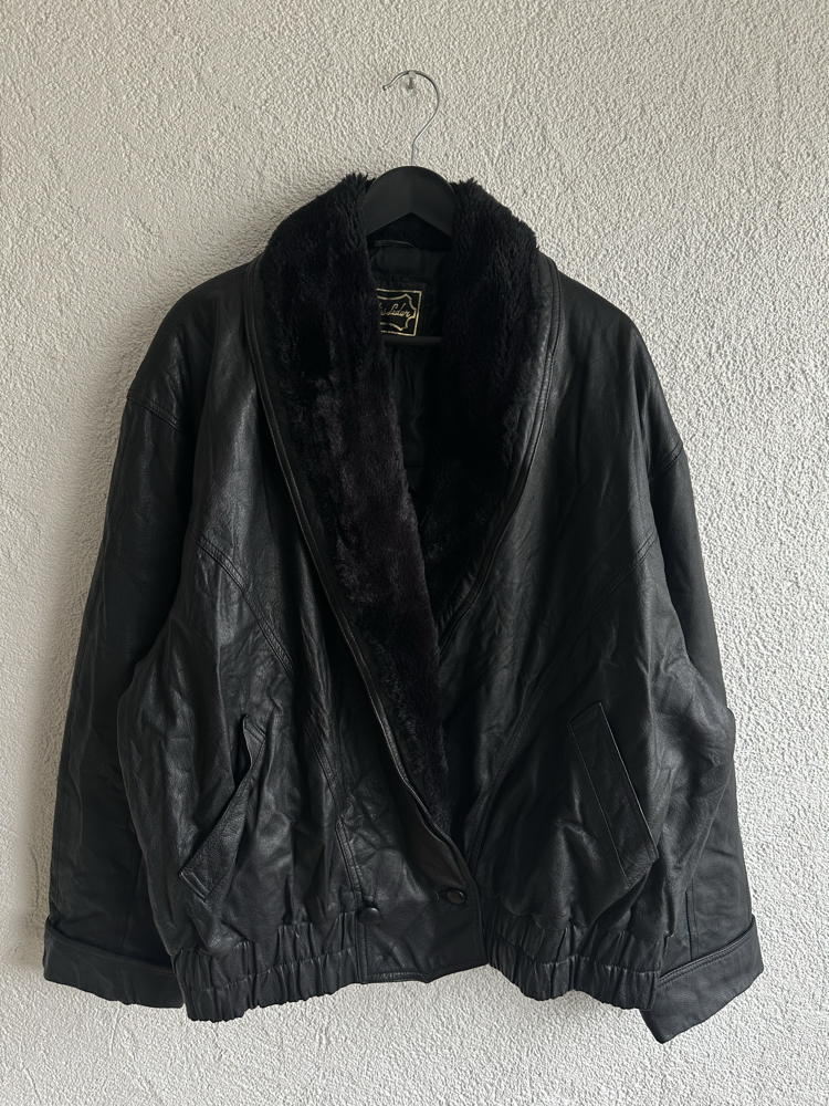 Vintage Bomber Deri Ceket