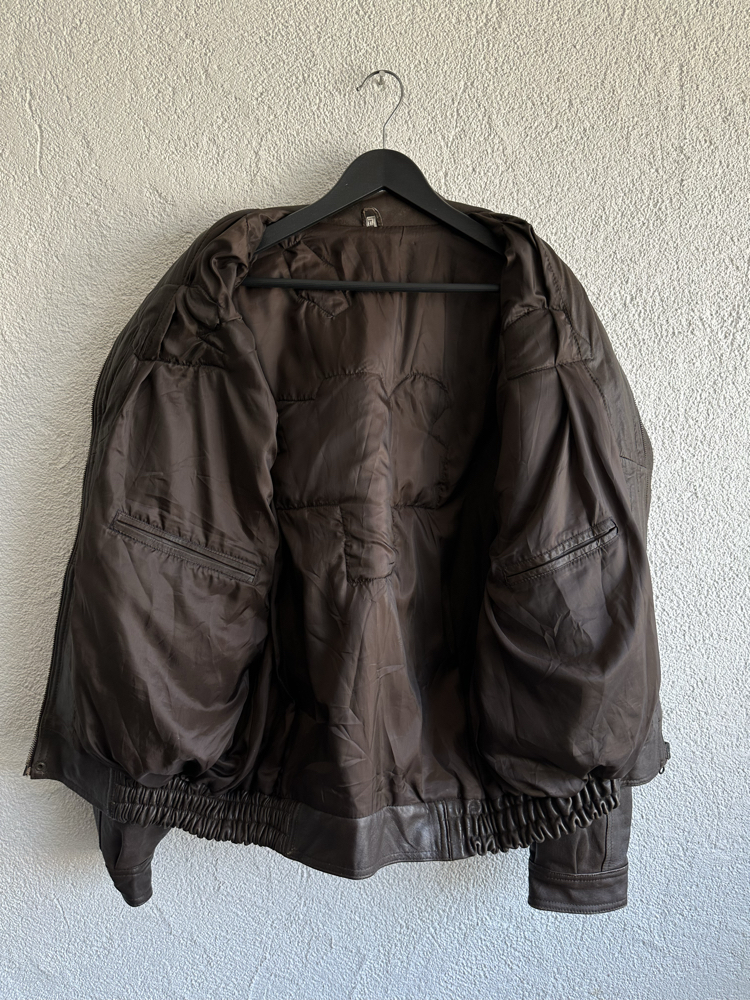 Vintage Bomber Deri Ceket