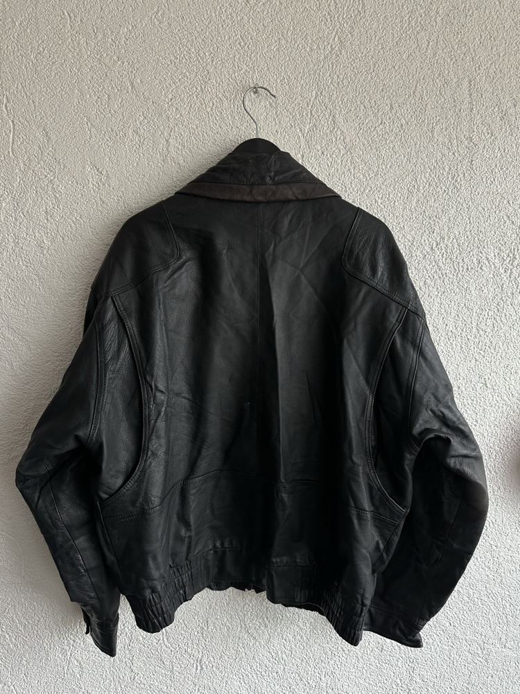 Vintage Bomber Deri Ceket