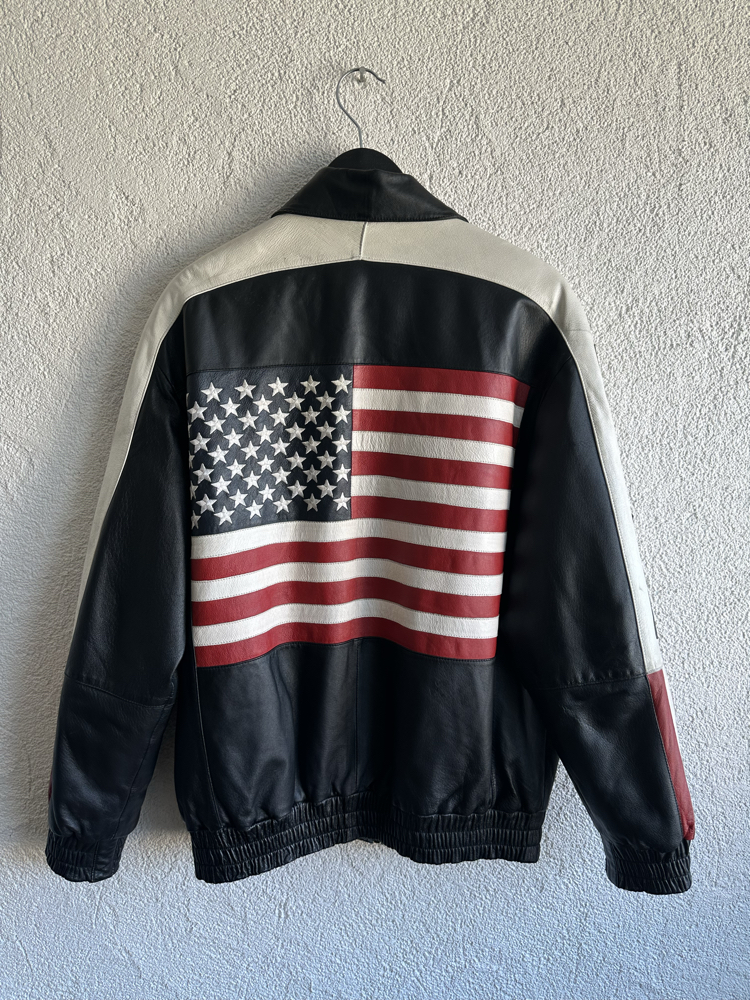 Vintage USA Bomber Deri Ceket