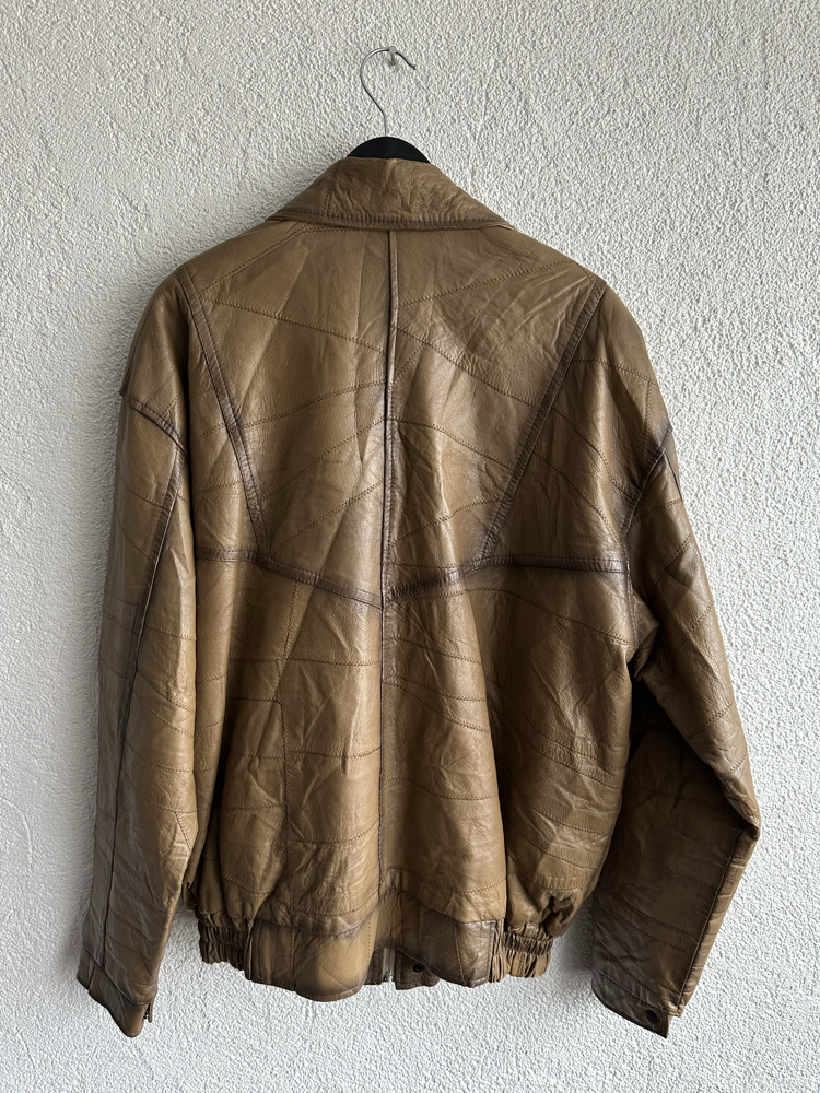 Vintage Bomber Deri Ceket