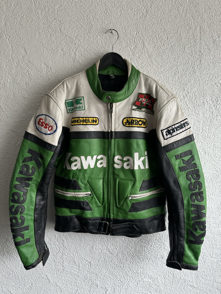 Vintage Kawasaki Deri Ceket