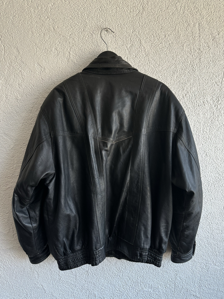 Vintage Bomber Deri Ceket