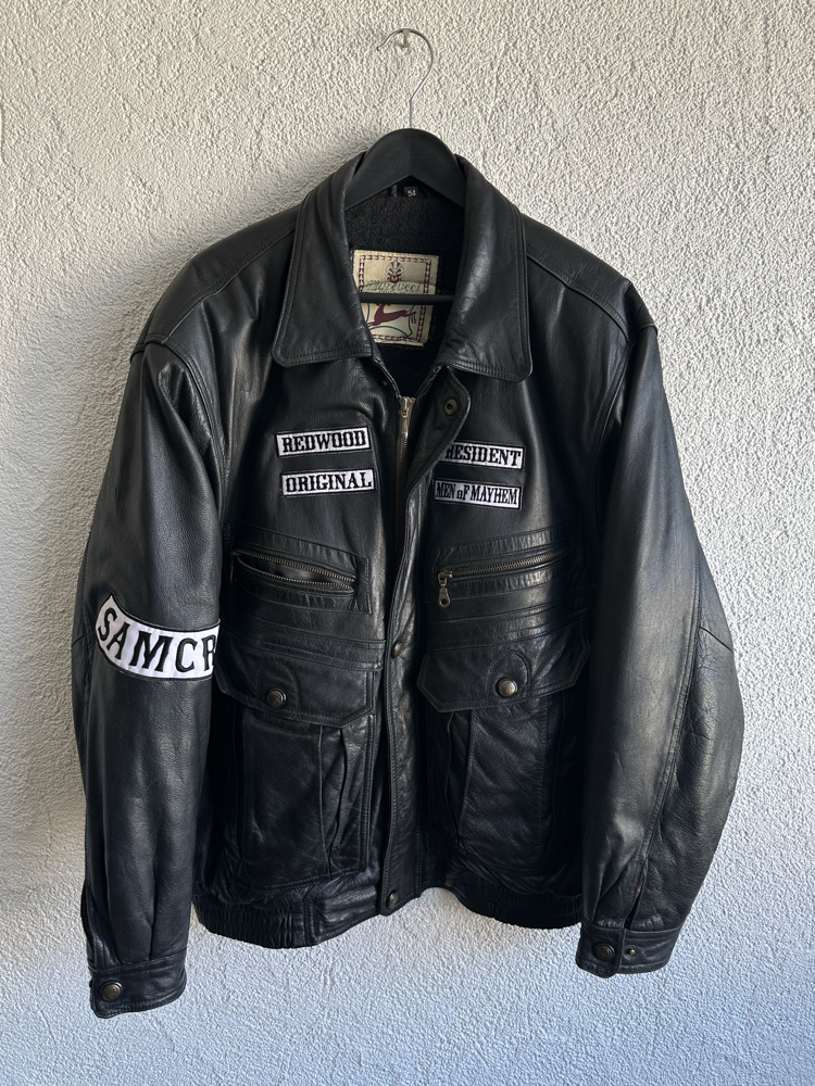 Vintage SOA Bomber Deri Ceket