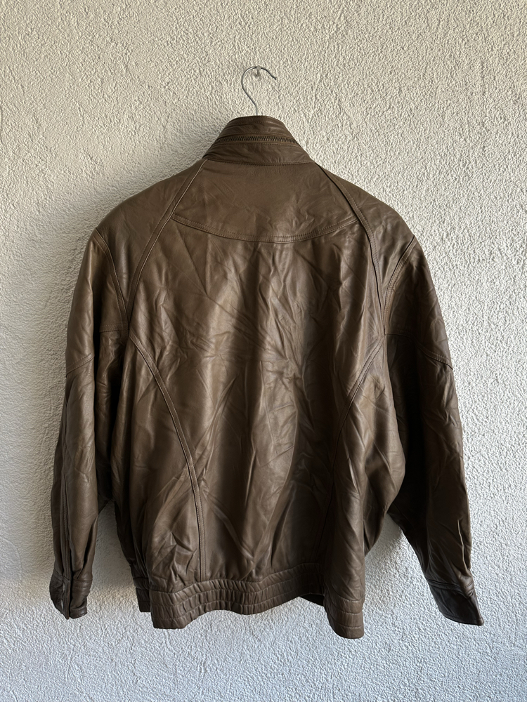 Vintage Bomber Deri Ceket