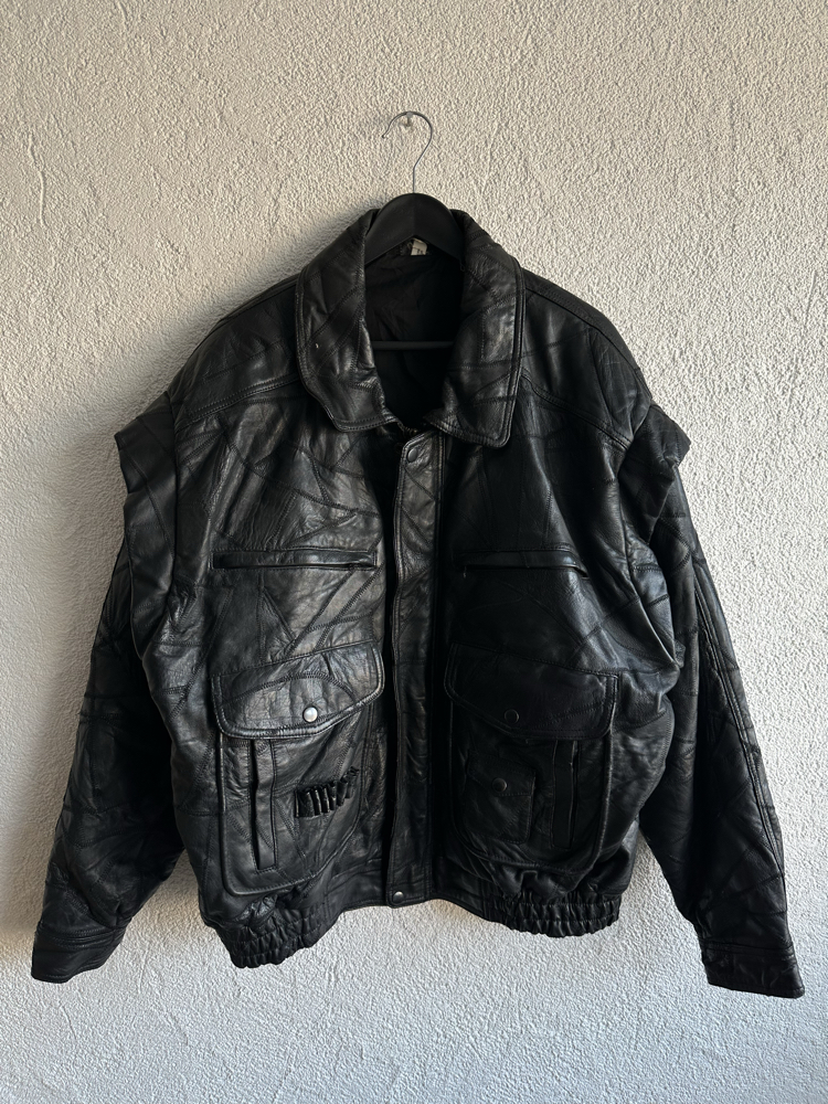 Vintage Bomber Deri Ceket