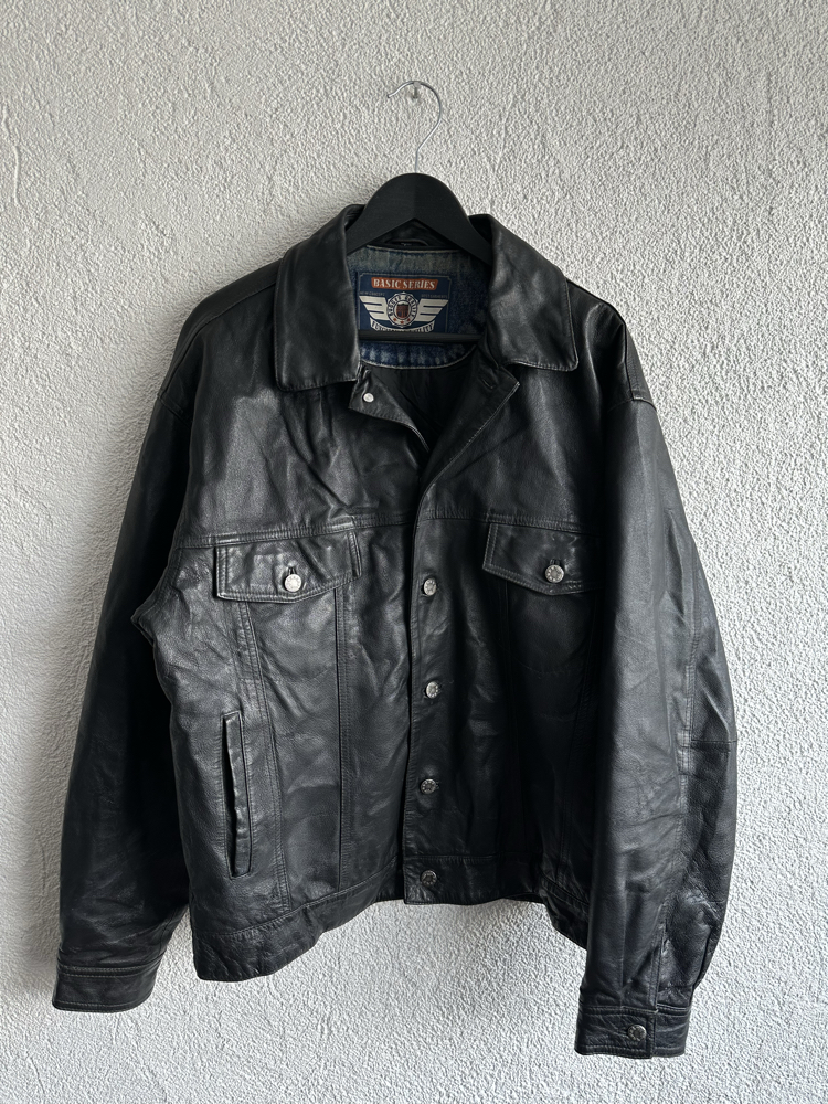Vintage Trucker Deri Ceket