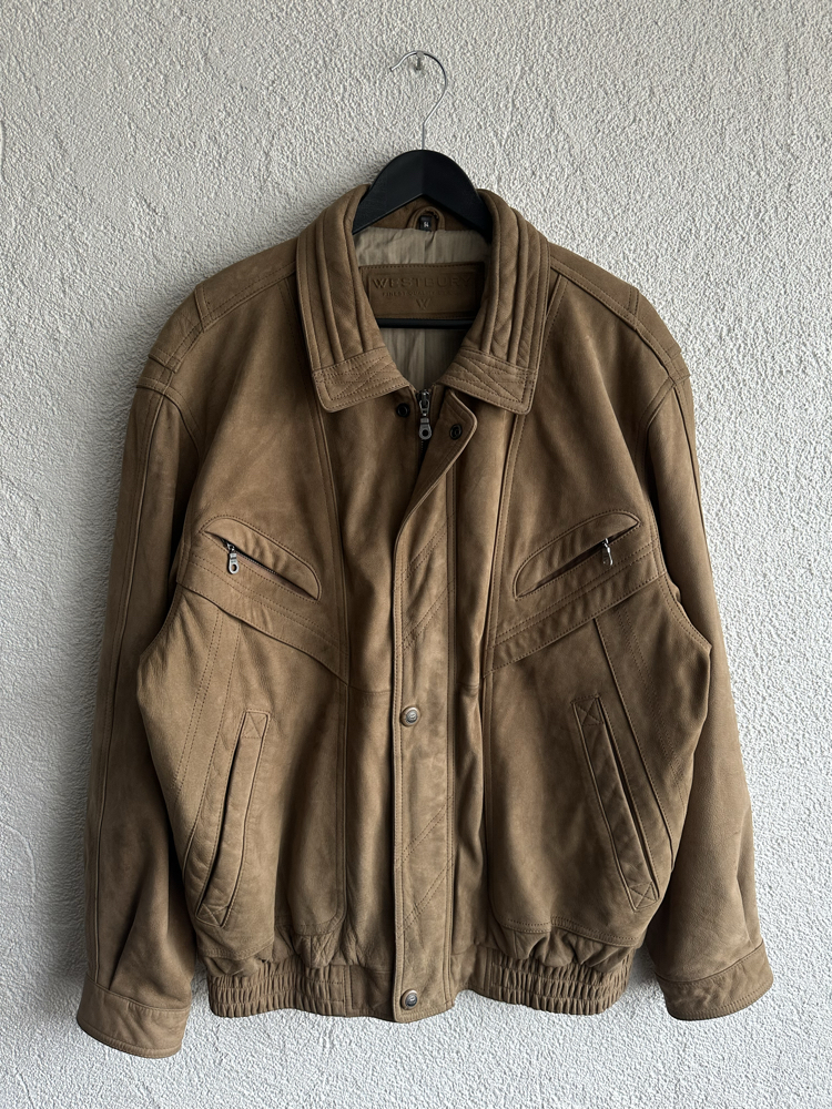 Vintage Bomber Deri Ceket