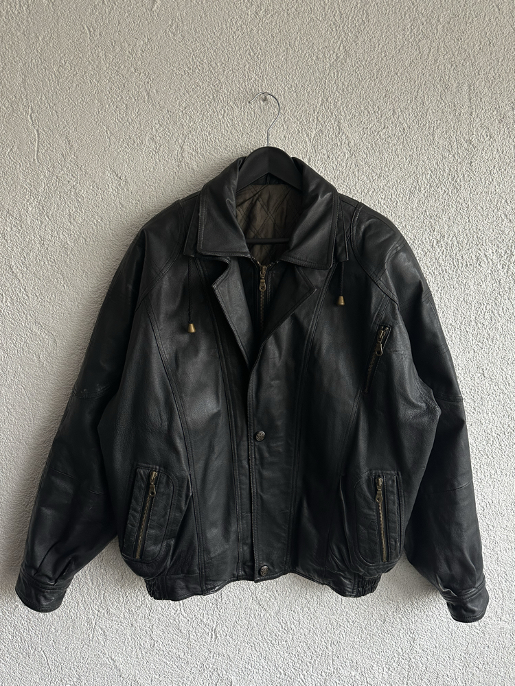 Vintage Bomber Deri Ceket