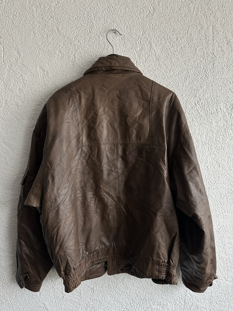Vintage Bomber Deri Ceket
