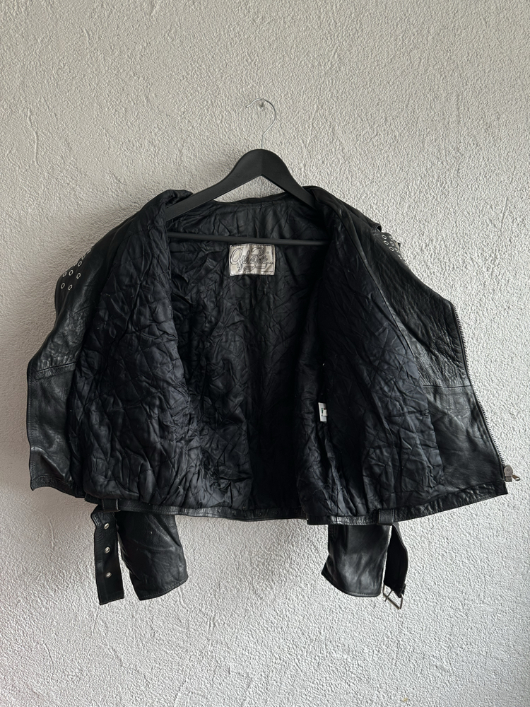 Vintage Biker Deri Ceket