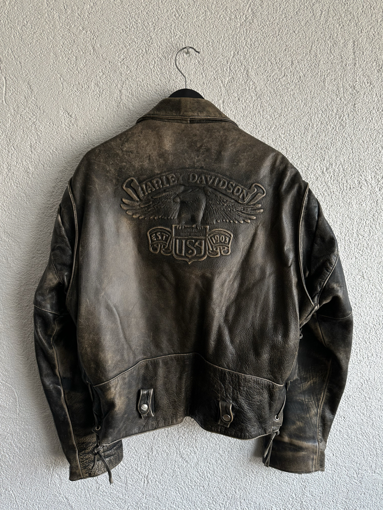Vintage Harley Davidson Deri Ceket