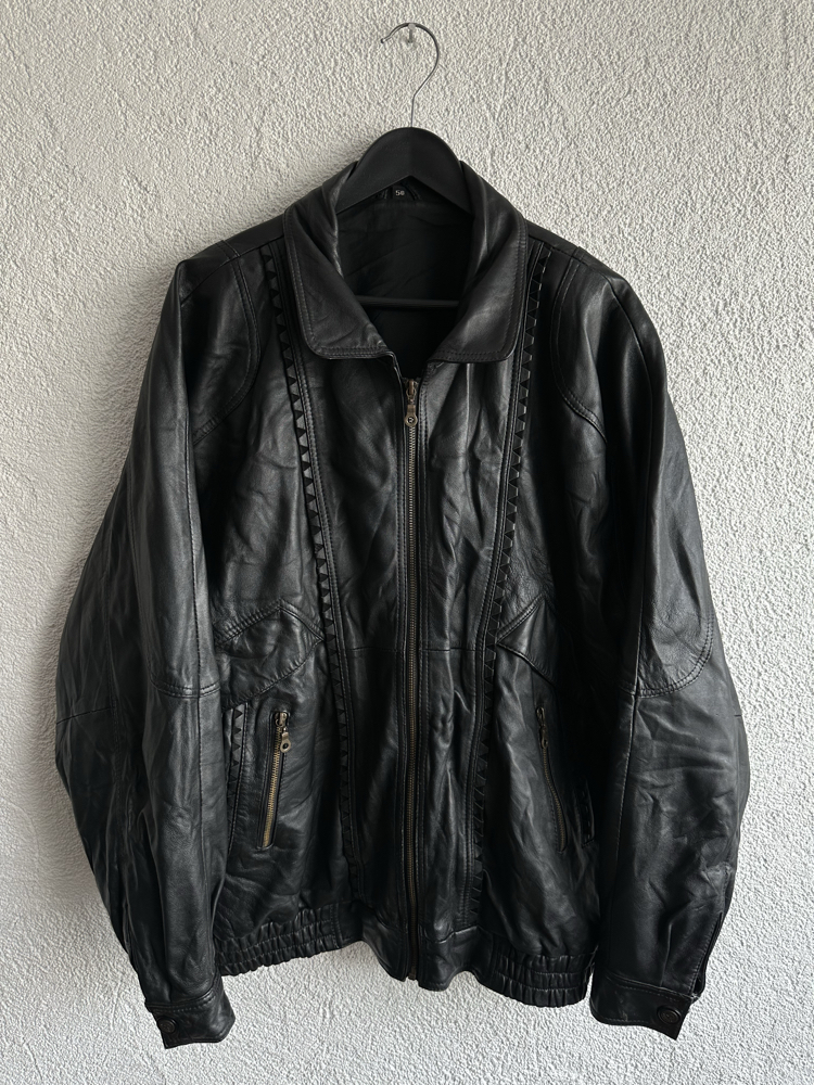 Vintage Bomber Deri Ceket