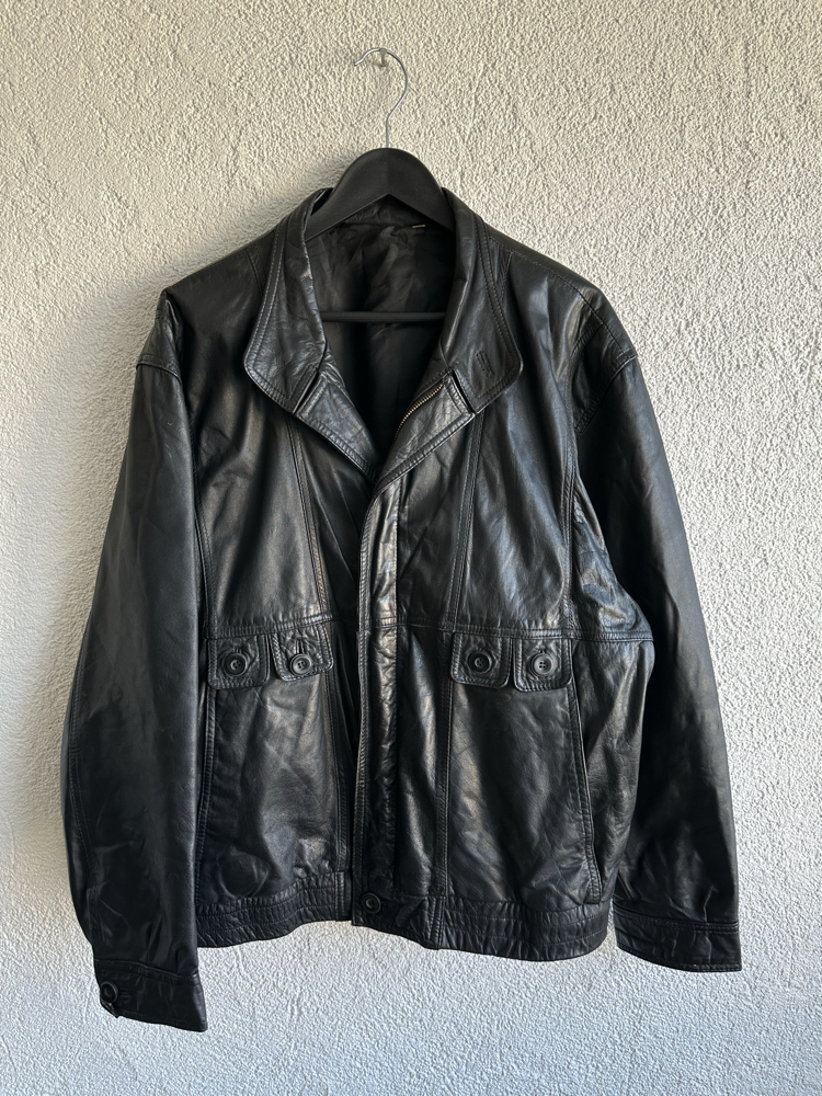 Vintage Bomber Deri Ceket