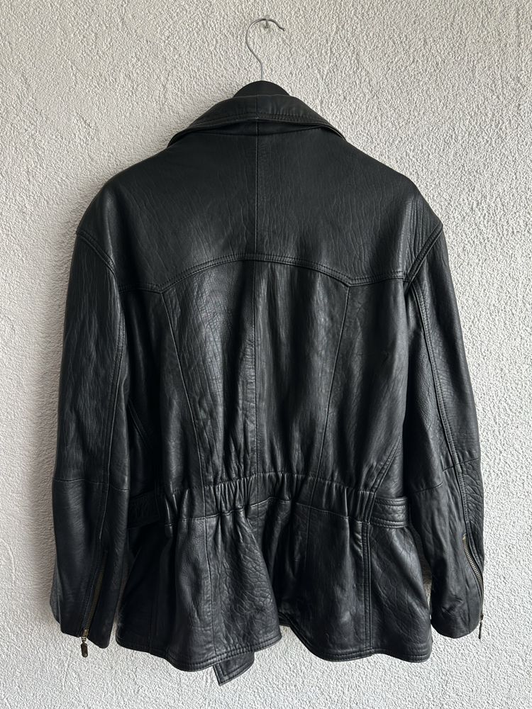 Vintage Biker Deri Ceket