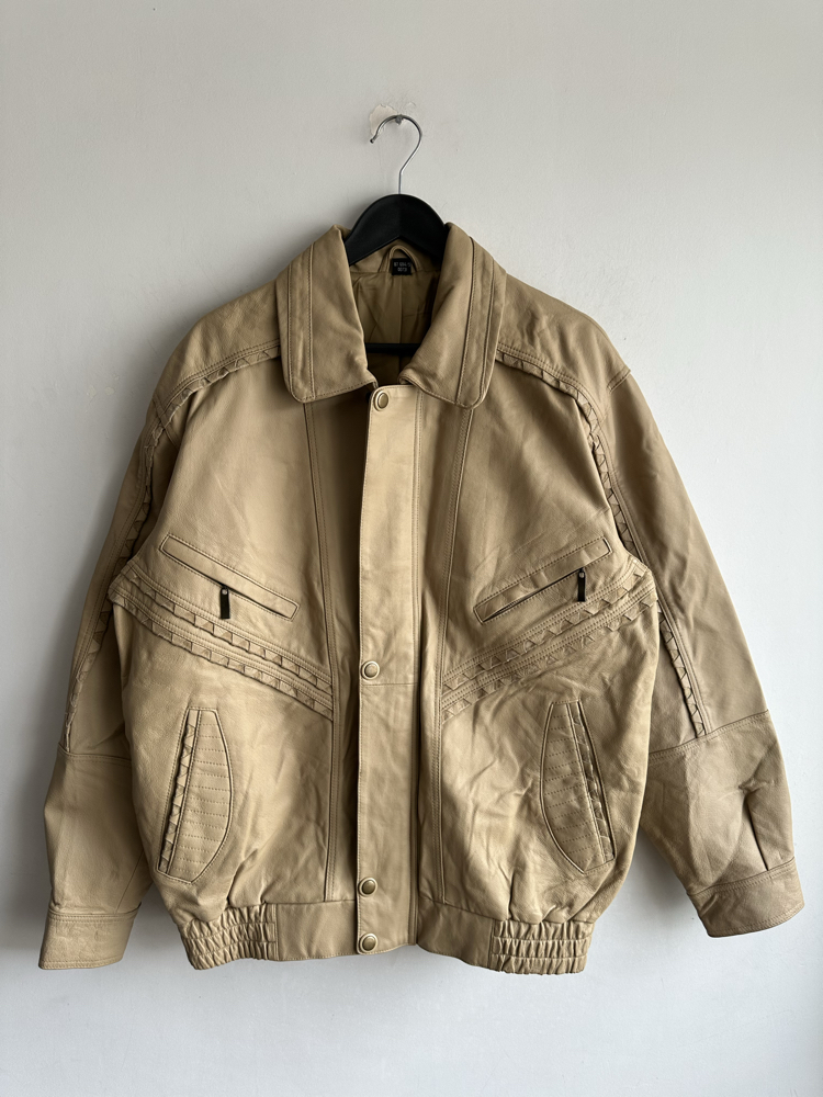 Vintage Bomber Deri Ceket