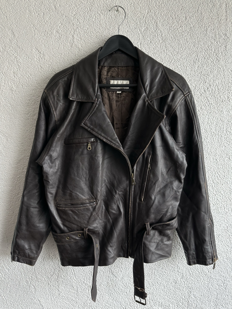 Vintage Biker Deri Ceket