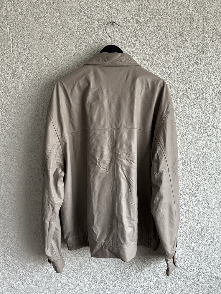 Vintage Bomber Deri Ceket