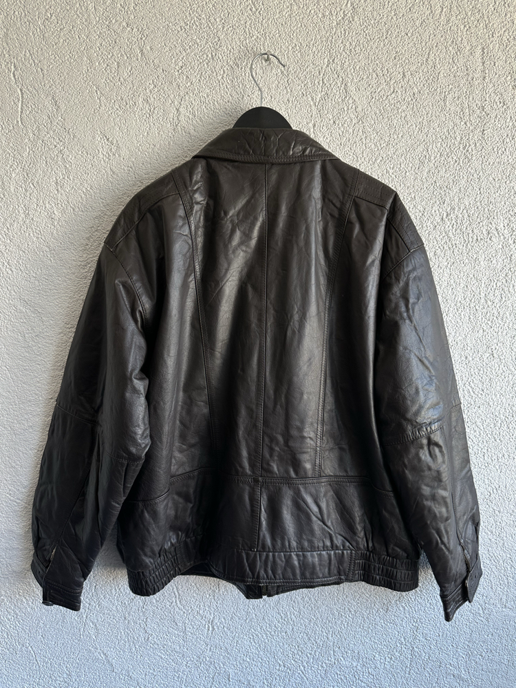 Vintage Bomber Deri Ceket