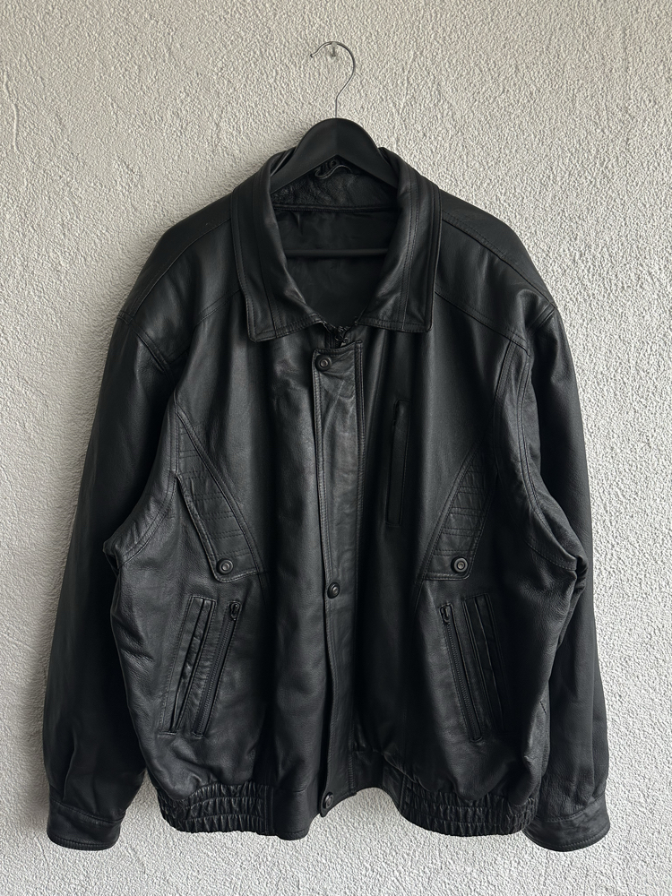 Vintage Bomber Deri Ceket
