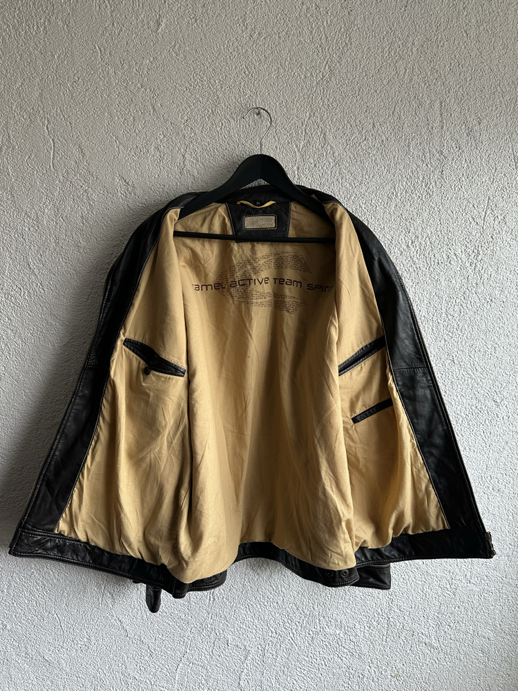 Vintage Camel Deri Ceket