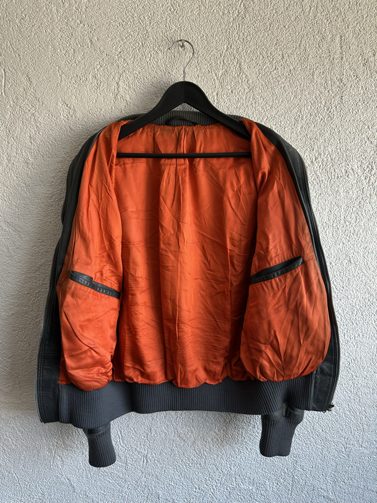 Vintage Bomber Deri Ceket