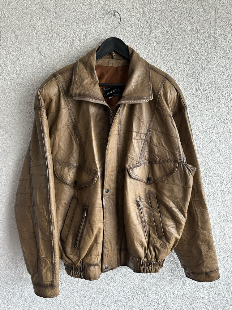 Vintage Bomber Deri Ceket