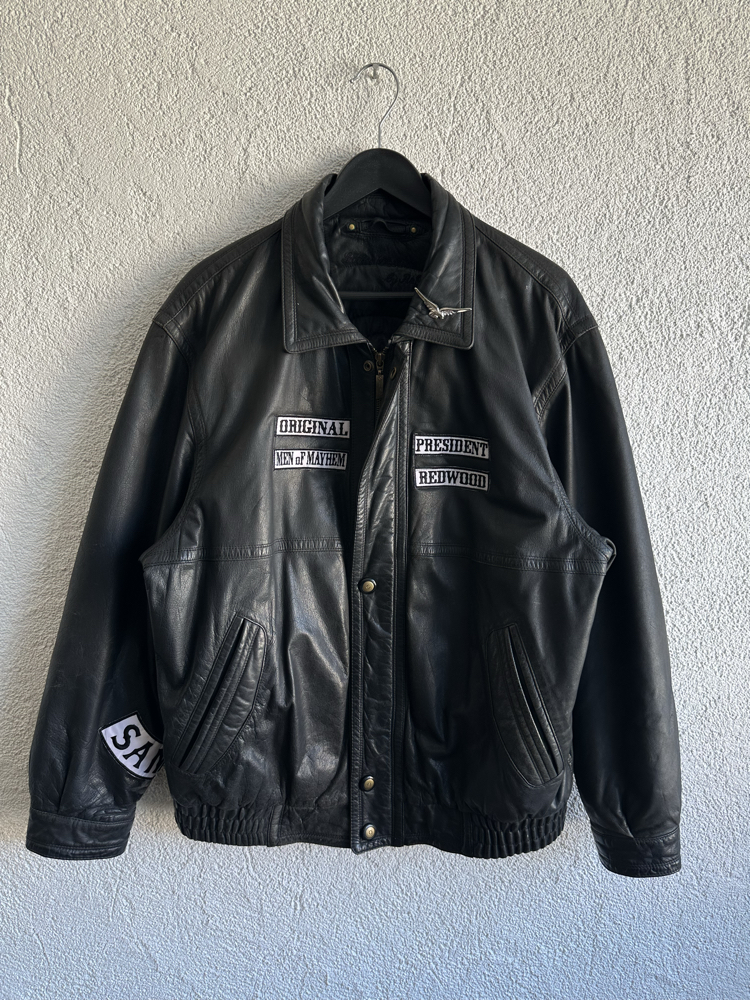 Vintage SOA Bomber Deri Ceket