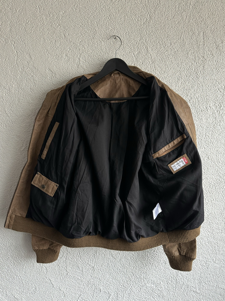 Vintage Bomber Deri Ceket