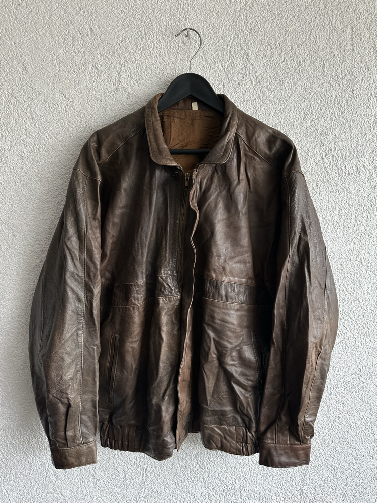 Vintage Bomber Deri Ceket