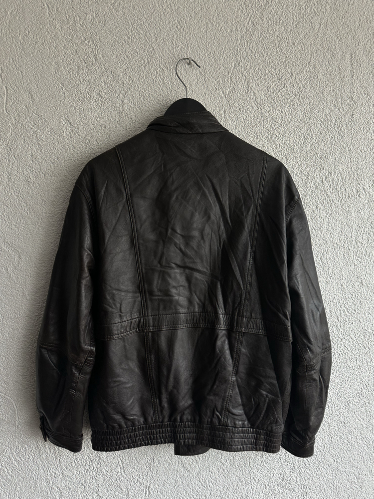 Vintage Bomber Deri Ceket