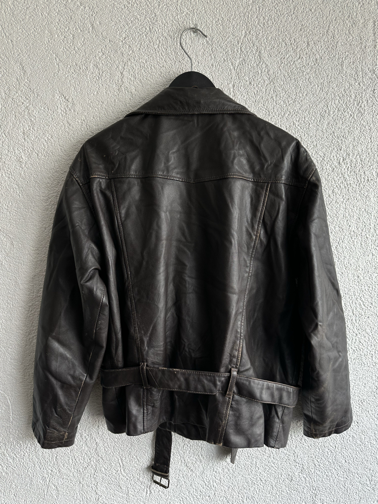 Vintage Biker Deri Ceket