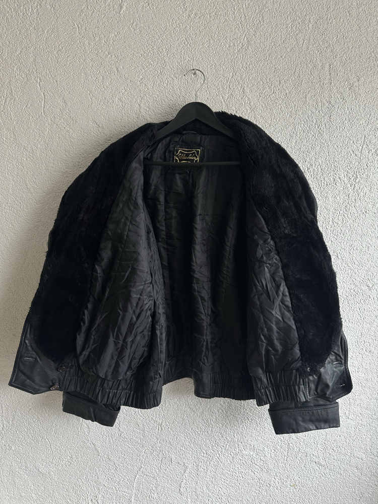 Vintage Bomber Deri Ceket