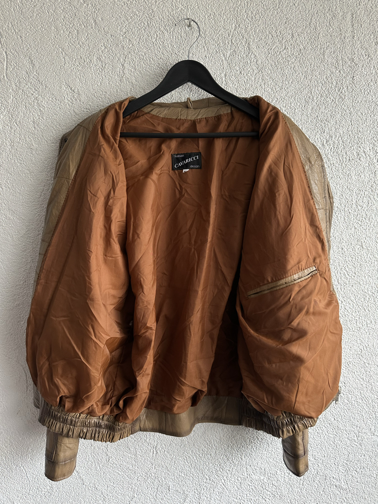 Vintage Bomber Deri Ceket