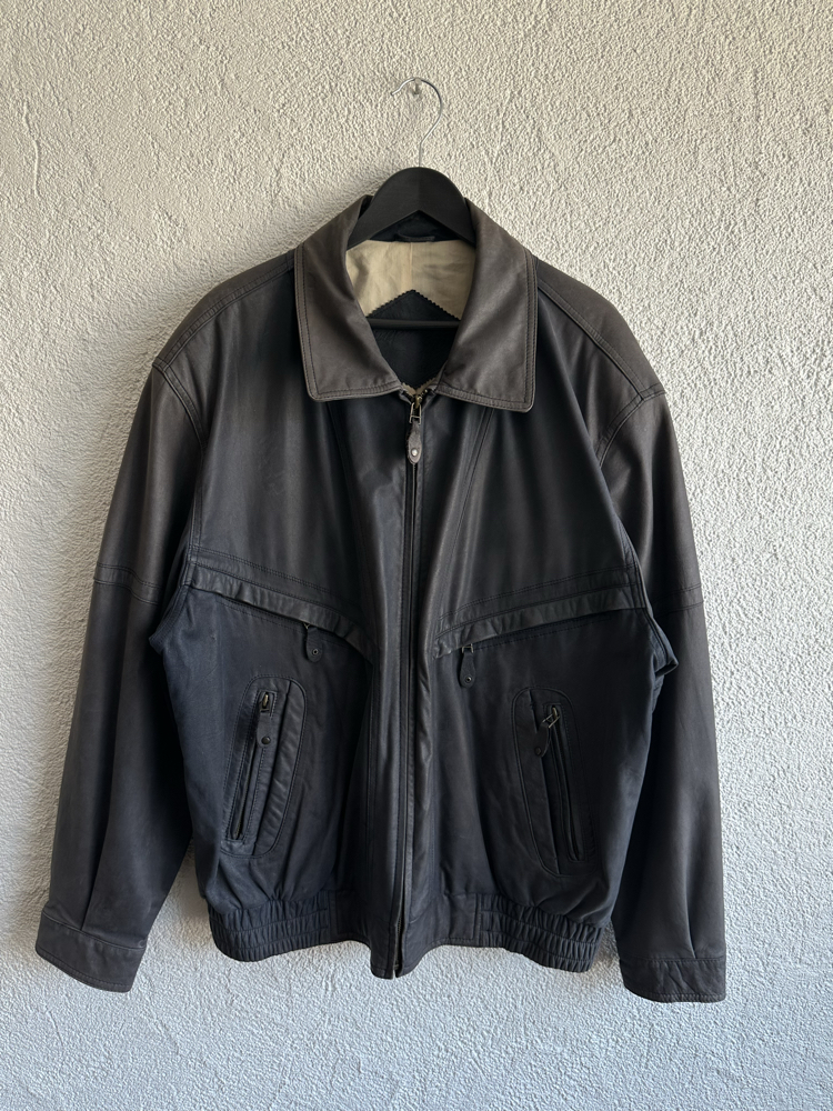 Vintage Bomber Deri Ceket