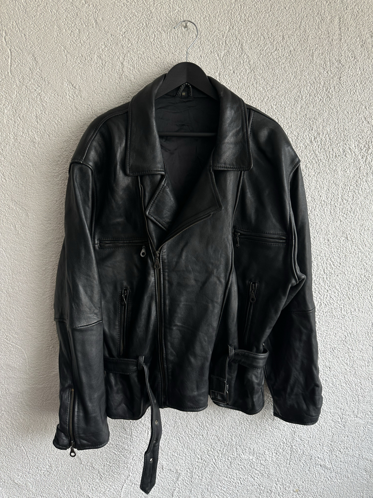 Vintage Biker Deri Ceket